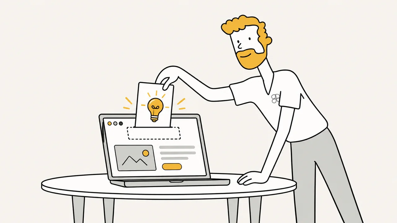 Sergio trasforma una scheda con un’idea in un prototipo web