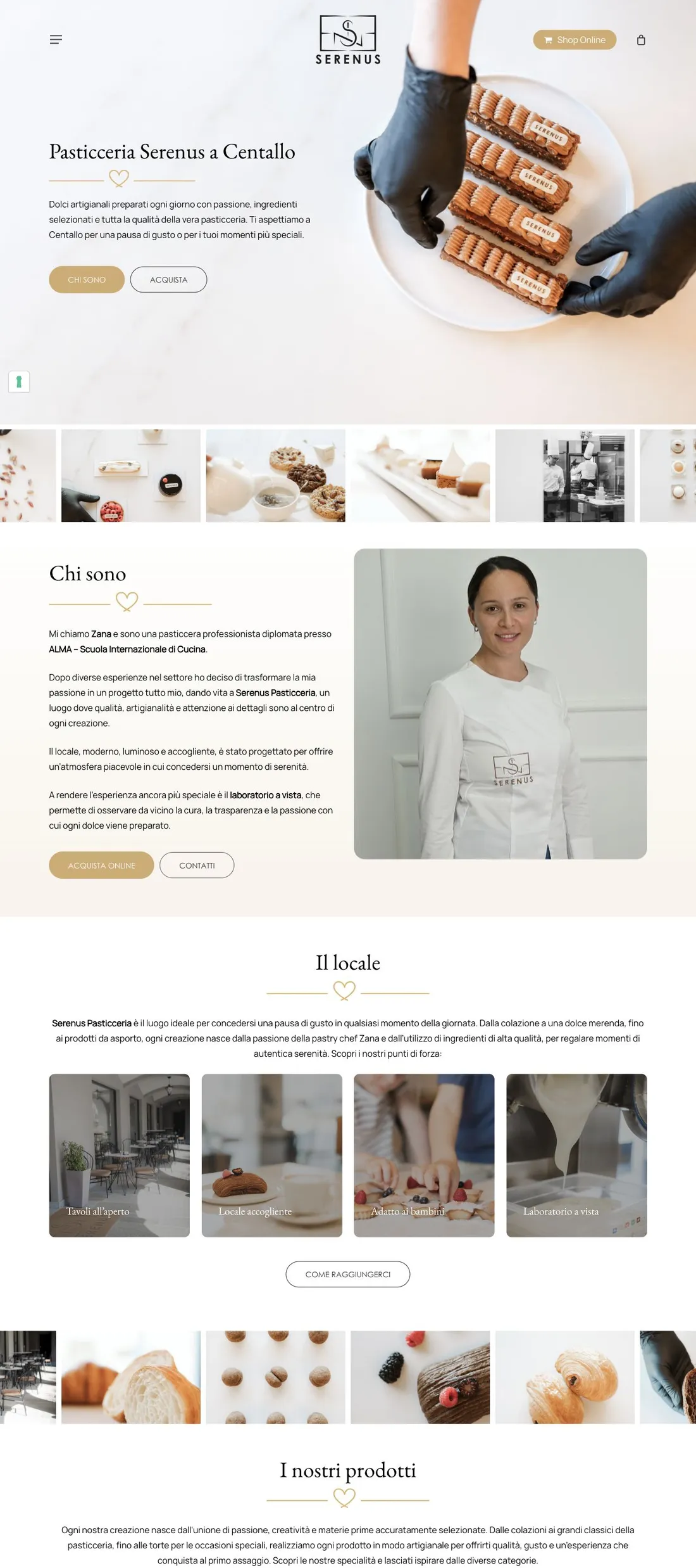 Anteprima desktop del sito Pasticceria Serenus