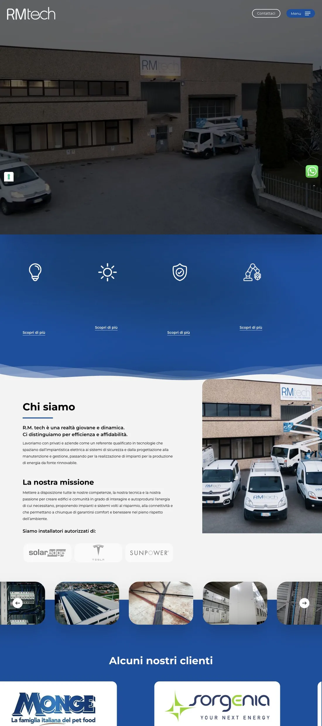Anteprima desktop del sito RM Tecnologie