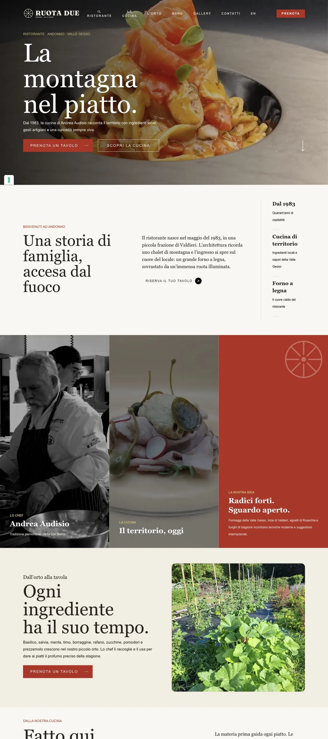 Anteprima desktop del sito Ristorante Ruota Due