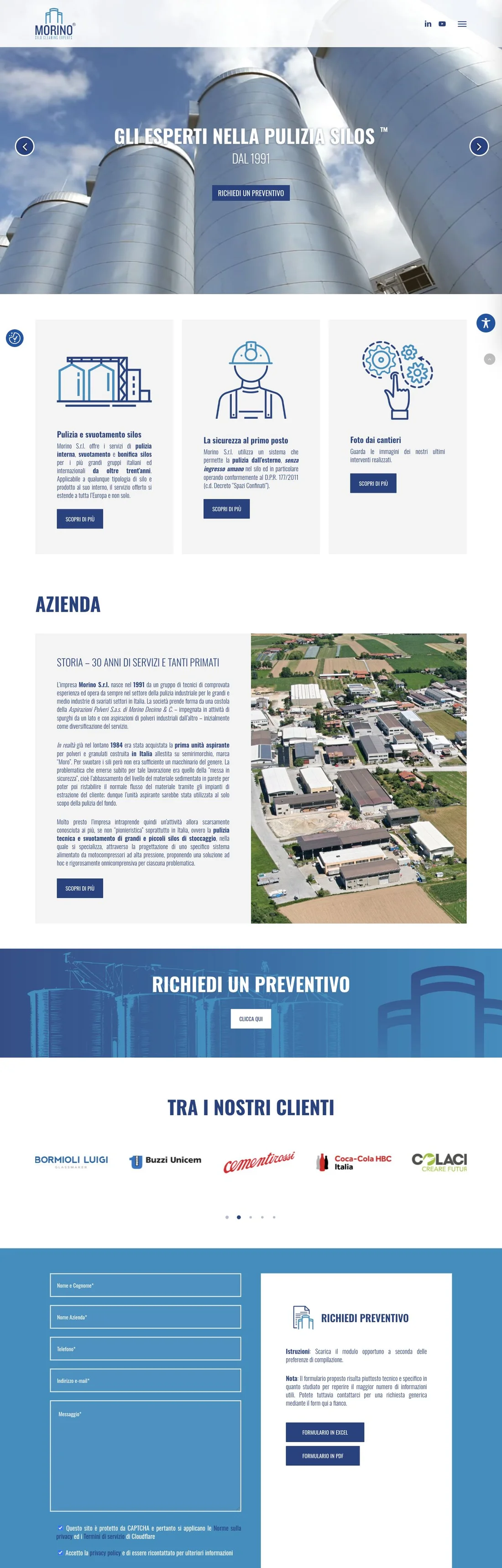 Anteprima desktop del sito Impresa Morino