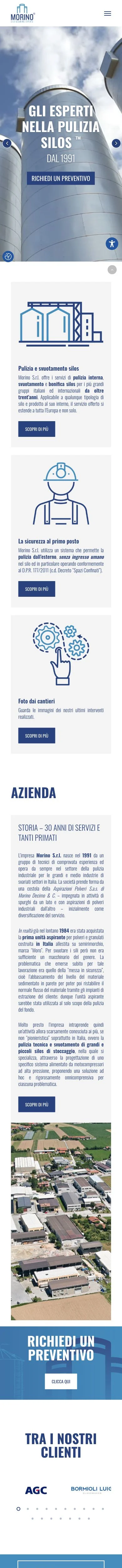 Versione mobile del sito Impresa Morino