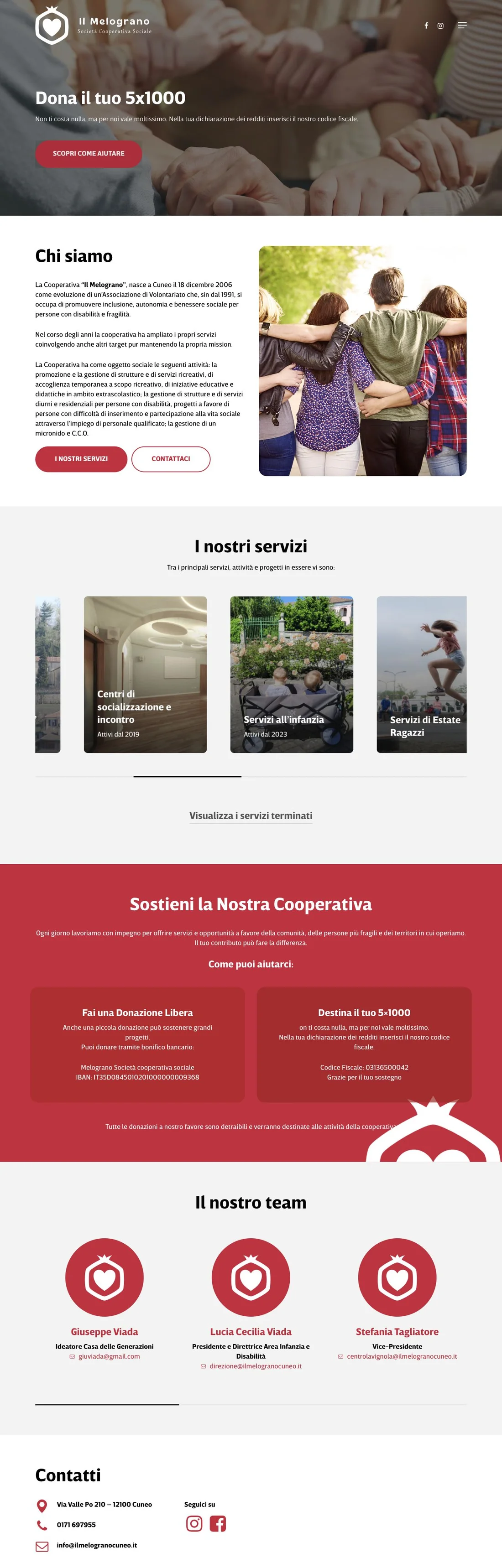 Anteprima desktop del sito Il Melograno Cuneo